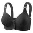 thumbnail image 1 of Wensltd Women's Front Closure Solid Color Lifting Push-Up Support Bra Soft Padded Everyday Bras, 1 of 2