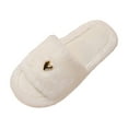 thumbnail image 1 of Wensltd Women's Fuzzy Flat Slippers Memory Foam Fall Winter Cute Open Toe House Slippers Indoor Outdoor, 1 of 9