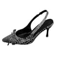 thumbnail image 1 of Wensltd Women's High Heels Pointed Toe Plus Size Closed Toe Party Pumps Trendy Spring and Summer Wear Shoes Silver, 1 of 9