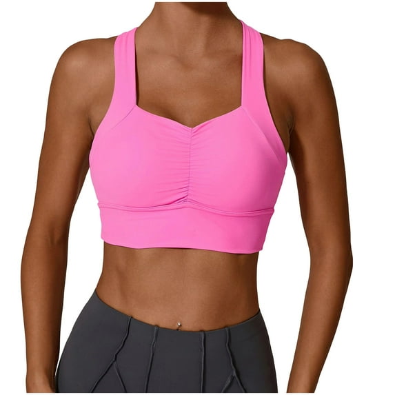 Wensltd Women's High Support Sports Bra Seamless Workout Tank Top for Yoga Running Gym Breathable Seamless Bras