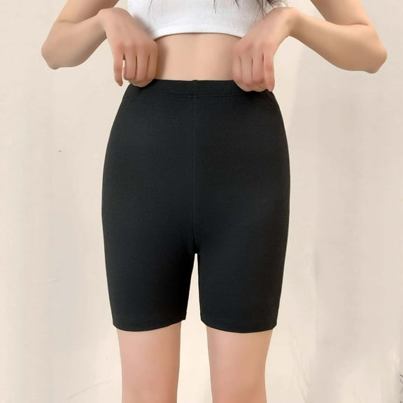 Wensltd Women's High Waist Capri Pants Solid Color Elastic Thermal Leggings Warm Winter Soft Pants