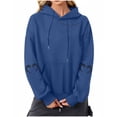 thumbnail image 1 of Wensltd Women's Hoodies Halloween Printing Warm Loose Fall Sweatshirts Pullover Long Sleeve Tops Black, 1 of 3