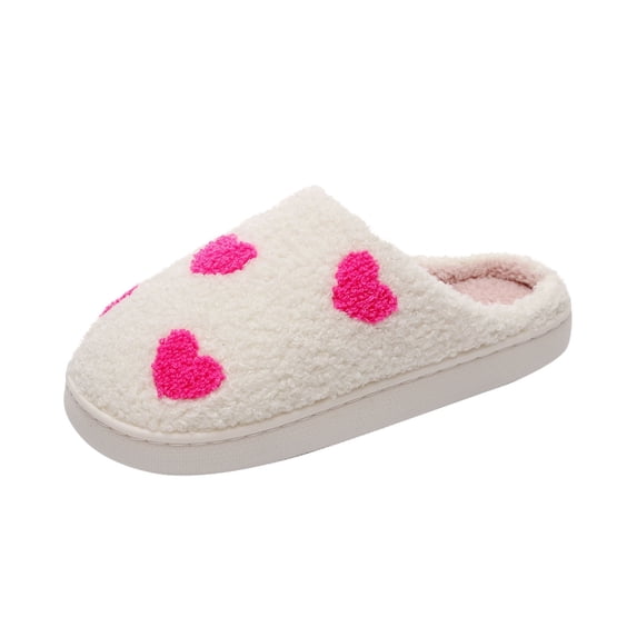 Wensltd Women's House Cotton Slippers Warm Trendy Anti-Skid Fuzzy Memory Foam Shoes for Women Indoor Outdoor