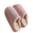 thumbnail image 1 of Wensltd Women's House Cotton Slippers Warm Trendy Anti-Skid Fuzzy Memory Foam Shoes for Women Indoor Outdoor, 1 of 3