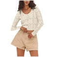 thumbnail image 1 of Wensltd Women's Knit Sweater Cardigan Long Sleeve Open Front Top with Pocket Casual Outwear, 1 of 7
