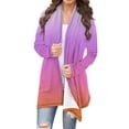 thumbnail image 1 of Wensltd Women's Lightweight Cardigan Open Front Long Sleeve Casual Loose Gradient Print Thin Cardigans, 1 of 6