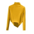 thumbnail image 1 of Wensltd Women's Long Sleeve Shirts Fall Loose Fit Tops Solid Color Basic Tees Casual Outfits, 1 of 2