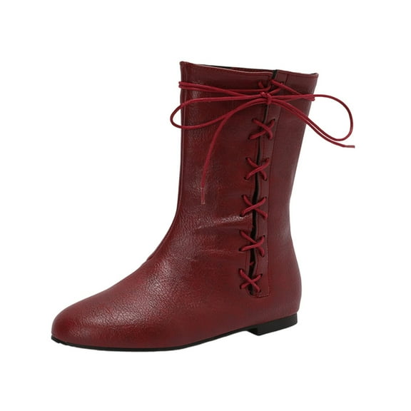 Wensltd Women's Low Heel Short Boots Versatile Autumn Winter Trendy Comfortable Ankle Bootie Daily Wear