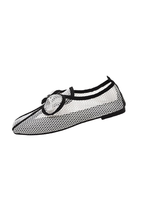 Women's Mesh Ballet Flats Wide Width Comfy Slip-On Round Toe Casual Summer Shoes