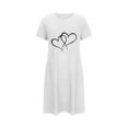 thumbnail image 1 of Wensltd Women's Plus Size Short Sleepshirts Round Neck Lightweight Relaxed Fit Trendy Valentine's Day Summer Sleep Dress, 1 of 5