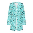 thumbnail image 1 of Wensltd Women's Plus Size Soft Printed Bathrobe with Tie Belt Comfortable Casual Nightgown for Morning and Evening Wear S-5XL, 1 of 6