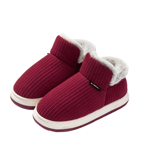 Wensltd Women's Plush Cute Slippersr Cozy Fleece Lined Winter Warm Flat Soft Sole House Shoes for Women