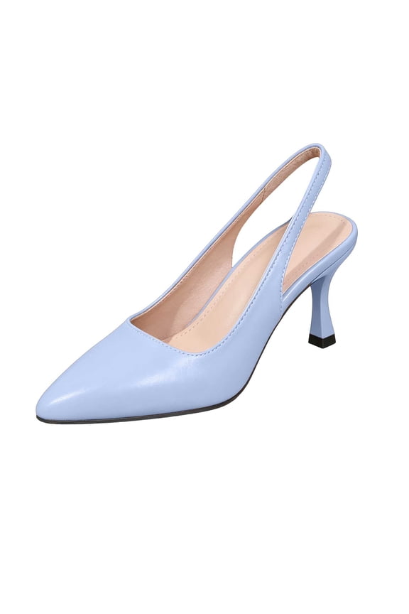 Women's Pointed Toe Slingback Heels Closed Toe Dressy Sandals For Work Wear