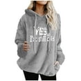 thumbnail image 1 of Wensltd Women's Pullover Sweatshirt Drawstring Hoodie Warm Fall and Winter Long Sleeve Tops, 1 of 4