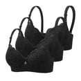 thumbnail image 1 of Wensltd Women's Push Up Breathable Bra 3PC Daily Wear Full Coverage Large Size, 1 of 2