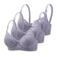 thumbnail image 1 of Wensltd Women's Push Up Breathable Bra 3PC Daily Wear Full Coverage Large Size, 1 of 2