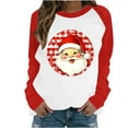 thumbnail image 1 of Wensltd ​Women's Round Neck Raglan Top Fall Winter Holiday Daily Wear​​ Christmas Print Long Sleeve Shirt, 1 of 3