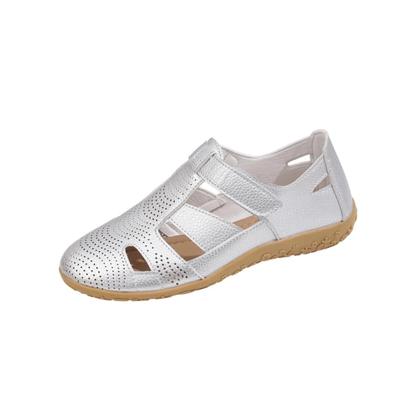 Wensltd Women's Sandals Closed Toe Flat Sandals With Adjustable Straps For Casual Summer And Everyday Wear