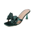 thumbnail image 1 of Wensltd Women's Sandals High Heels Square Toe Open Toe Solid Color Lightweight Breathable Summer Beach Outdoor Party Wedding Sandals Green, 1 of 8