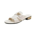 thumbnail image 1 of Wensltd Women's Sandals Summer Fashion Low Heel Sandals Cutout Strap Design Peep Toe Beach Outdoor Comfort Walking White, 1 of 9