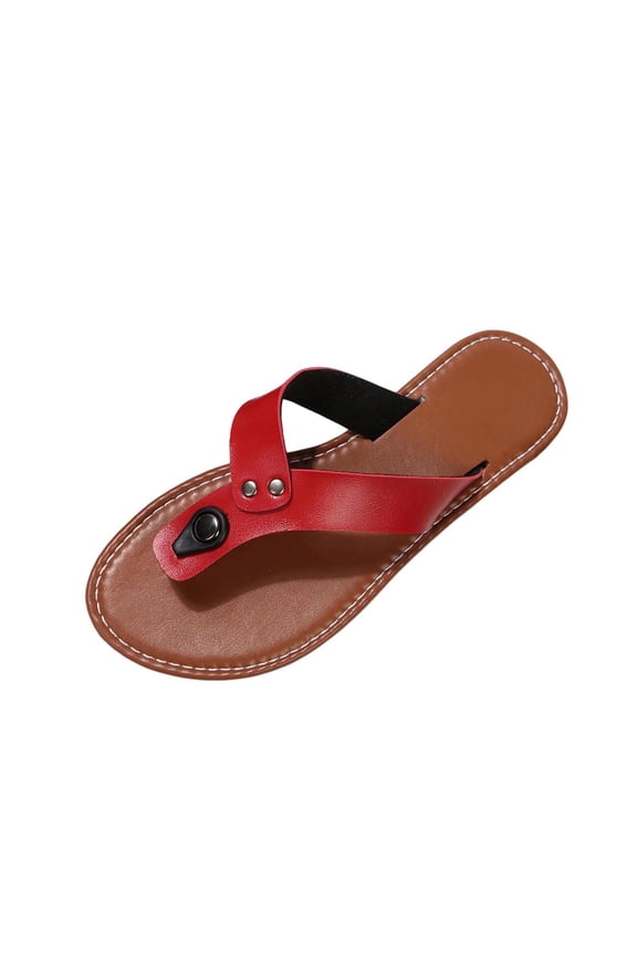 Women's Sandals Wide Width Sandals Lightweight Casual Walking Style for Daily Wear Red