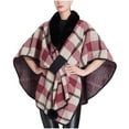 thumbnail image 1 of Wensltd Women's Shawls Wrap Elegant Soft Capes Open Front Warm Outwear Fall Winter Cloak Cardigan Tops, 1 of 4