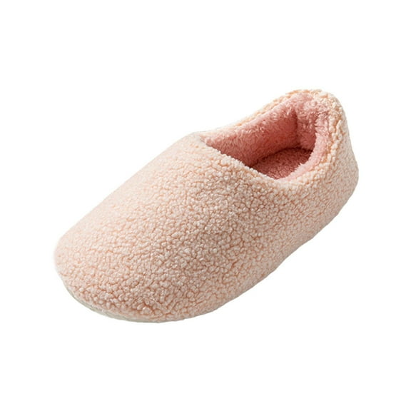 Wensltd Women's Slip on House Slippers Anti-slip Rubber Sole Velvet Warm Indoor Outdoor Slippers for Women