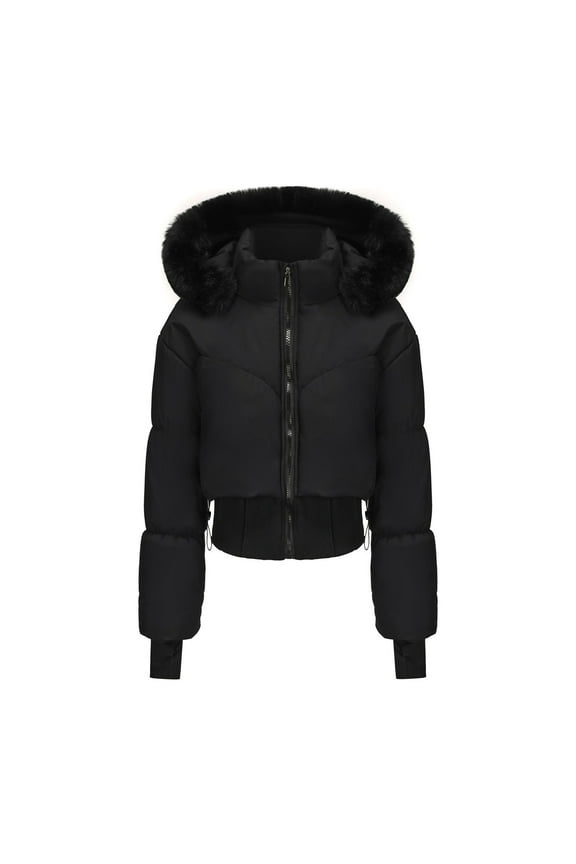 Women's Snow Coat Fall Winter Outerwear Soft Warm Cotton-padded Jacket