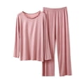 thumbnail image 1 of Wensltd Women's Summer Pajama Set Short Sleeve Notch Collar Tops and Elastic Waist Shorts 2 Piece, 1 of 5