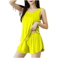 thumbnail image 1 of Wensltd Women's Summer Short Pajama Set Loose Home Plus Size Sleepwear, 1 of 5