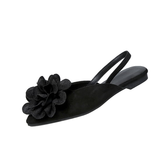 Wensltd Women's Summer Sandals Casual Floral Pointed Toe Closed Toe Flats Comfort Daily Outdoor Walking Dressy Sandals
