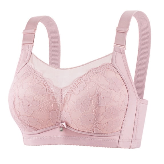 Wensltd Women's Thin Style Lace Wide Strap Bra Push Up Daily Wear Casual Style Full Coverage Plus Size Bras