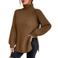 thumbnail image 1 of Wensltd Women's Turtleneck Sweater Loose Pullover Long Sleeve Casual Knit Sweater for Women, 1 of 9