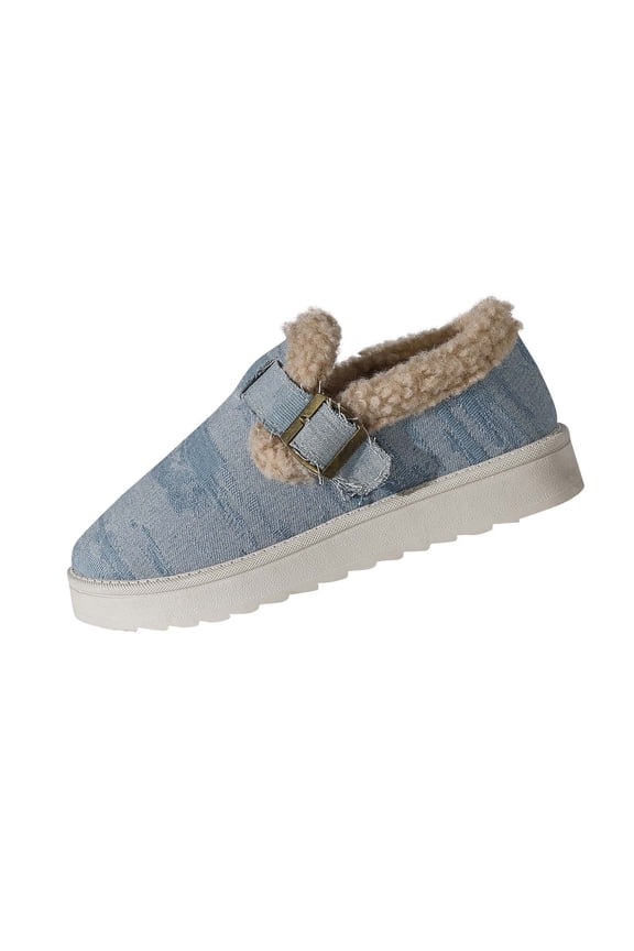 Women's Winter Shoes Memory Foam Arch Support Indoor Outdoor Moccasin Thick Soled Warm Plush Shoes