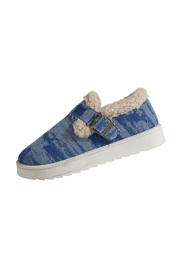 Women's Winter Shoes Memory Foam Arch Support Indoor Outdoor Moccasin Thick Soled Warm Plush Shoes