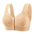 thumbnail image 1 of Wensltd Women's Wireless Front Closure Bra Lightly Padded Everyday Comfort Full Coverage Plus Size Bras, 1 of 8
