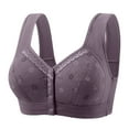 thumbnail image 1 of Wensltd Women's Wireless Front Closure Bra Lightly Padded Everyday Comfort Full Coverage Plus Size Bras, 1 of 8