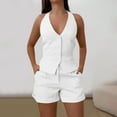 thumbnail image 1 of Wensltd Womens 2 Piece Summer Outfits Casual V Neck Sleeveless Tank Tops and Shorts, 1 of 9