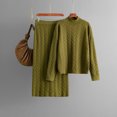 thumbnail image 1 of Wensltd Womens Fashion Two Piece Outfits Oversized Sweater Tops Skirt Sets Lounge Set, 1 of 3
