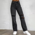 thumbnail image 1 of Wensltd Womens Jeans with Pockets High Waisted Casual Straight Leg Pants, 1 of 7