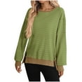thumbnail image 1 of Wensltd Womens Long Sleeve Shirts Fall Outfits Casual Tunic Pullover Tops Crewneck Clothes, 1 of 5