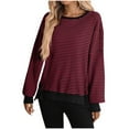 thumbnail image 1 of Wensltd Womens Long Sleeve Shirts Fall Outfits Casual Tunic Pullover Tops Crewneck Clothes, 1 of 5