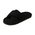 thumbnail image 1 of Wensltd Womens Memory Foam Cotton Slippers Cross Band Cozy Home Slippers Open Toe House Shoes Indoor Outdoor, 1 of 7