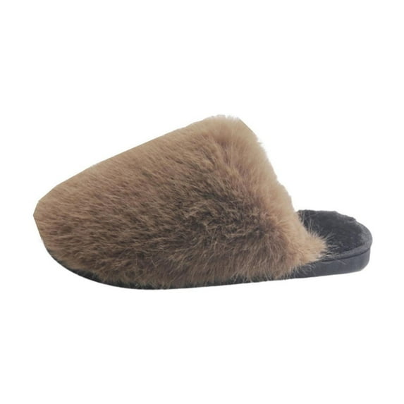 Wensltd Womens Memory Foam Fuzzy Slippers Solid Color Comfy Warm Winter Indoor House Slippers for Women
