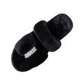 thumbnail image 1 of Wensltd Womens Memory Foam Winter Slippers Indoor Flat Home Slippers Open Toe House Shoes, 1 of 7