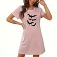 thumbnail image 1 of Wensltd Womens Nightgown Soft Short Sleeve Halloween Pajamas Women Cute Print Nightdress, 1 of 3