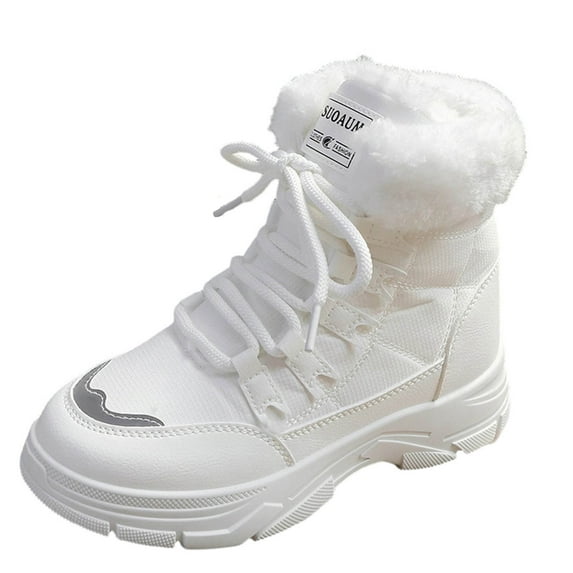 Wensltd Womens Outdoor Winter Boots High Top Design Lace-Up Fashion Snow Boots for Hiking