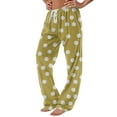 thumbnail image 1 of Wensltd Womens Pajamas Pants Printing Casual Elastic Waist Drawstring Wide Leg Trousers with Pockets, 1 of 6