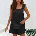 thumbnail image 1 of Wensltd Womens Summer Outfits Square Neck Fashion Versatile Ruffle Tops, 1 of 6