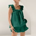 thumbnail image 1 of Wensltd Womens Summer Outfits Square Neck Fashion Versatile Ruffle Tops, 1 of 7